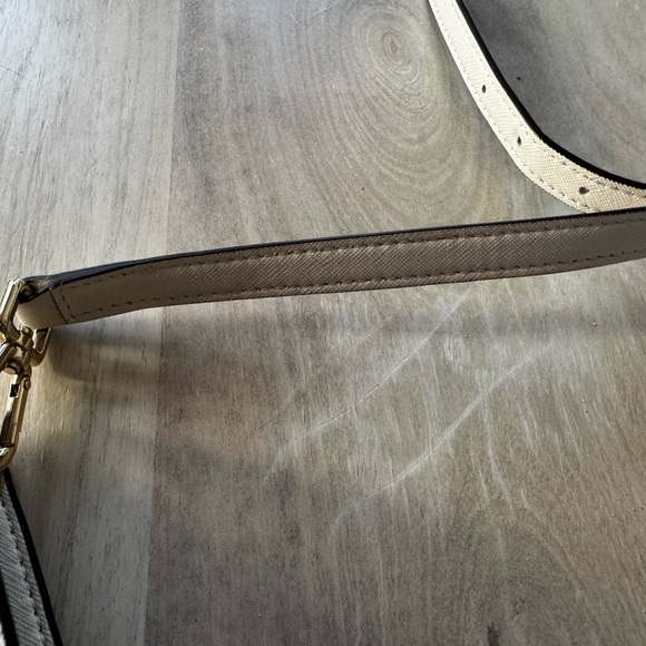 Tory Burch Robinson embroidered small zip tote bag ivory saffiano leather - Picture 10 of 10